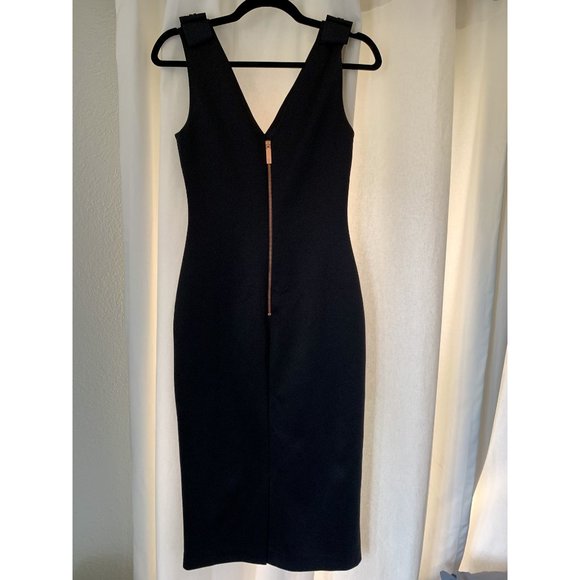 Ted Baker Black Satin Midi Dress - Picture 2 of 7